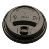 Black lid for paper cups with sipper lock 12-14 oz