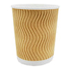 Triple layer kraft brown ripple cup  - 8 oz (S-wave design)