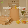 250 Bags - Small Brown Kraft SOS Paper Bag with Flat Handle