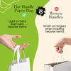 50 Bags - Large  - White Kraft SOS Paper Bag with Flat Handle - Large (Pack of 50)