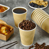 Triple layer kraft brown ripple cup  - 8 oz (S-wave design)
