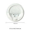White lid for paper cups with sipper lock 12-14 oz